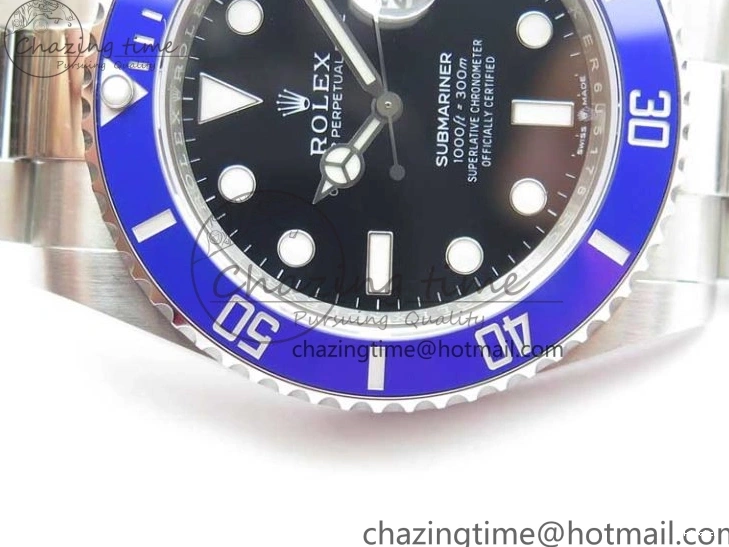 LB Dial EWF SS Bracelet Black A3235 Submariner on 41mm 126619 Ceramic Blue 0421